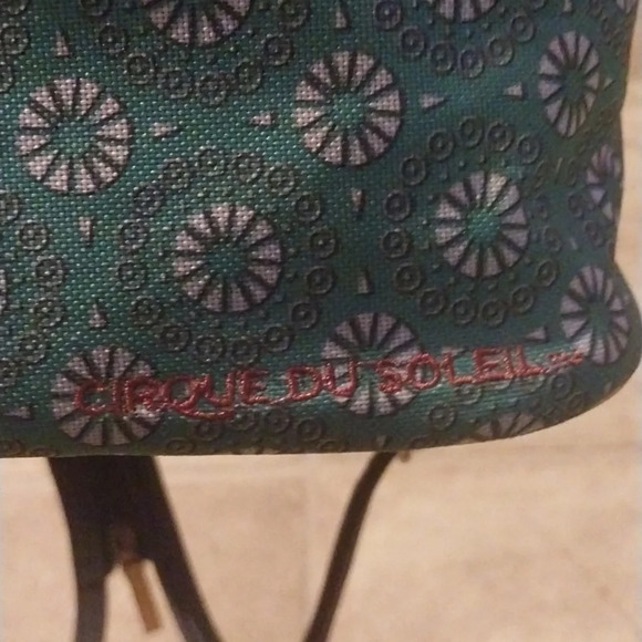 Cirque du Soleil Leather/Cloth Triangular Sling Bag Converts to Backpack - Picture 4 of 8